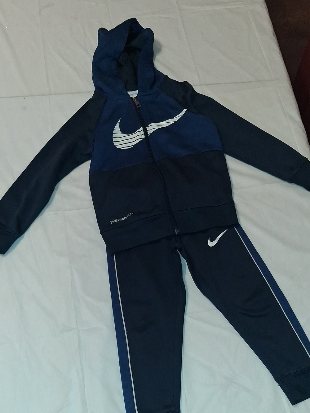 Nike Navy and Black Kids' Hoodie & Joggers Athletic Set